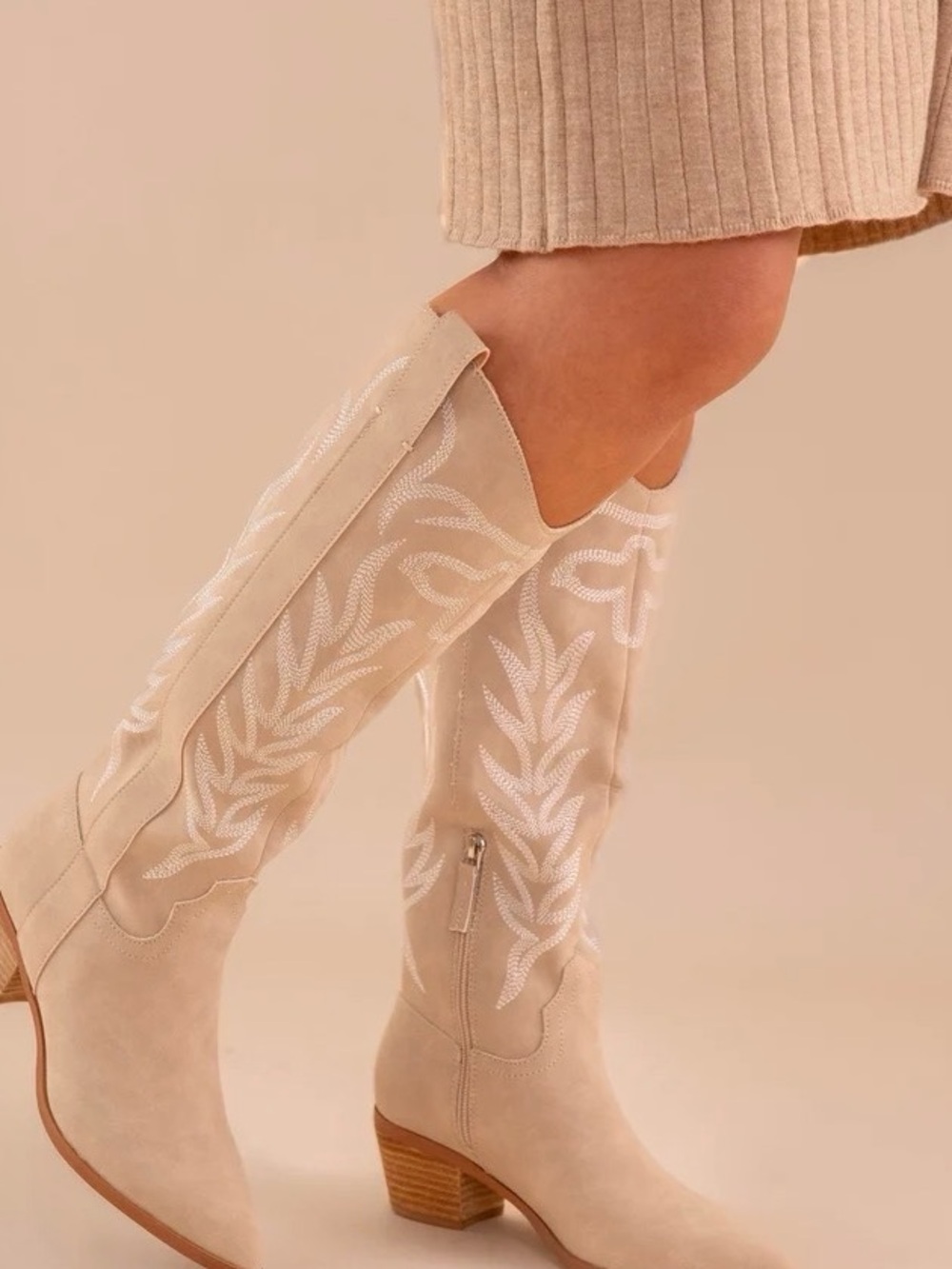 Suede like cowboy western Nashville boots